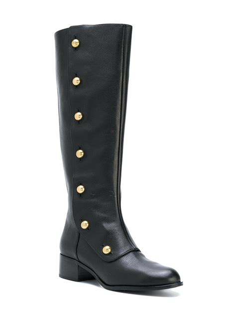 michael kors black boots with gold studs|Michael Kors black boots women.